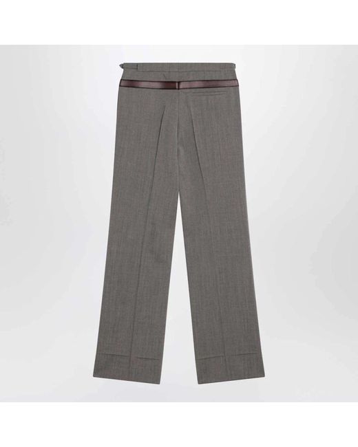 Prada Gray Wide Trousers