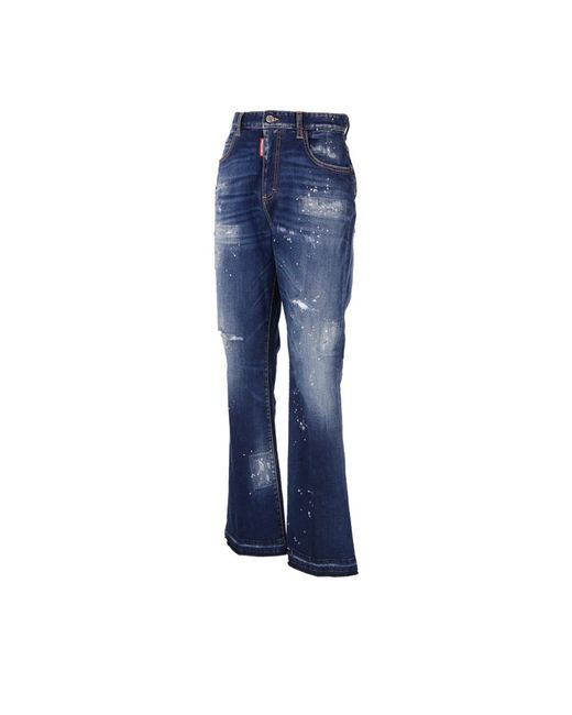 DSquared² Jeans ,Blauw ,Denim Flared Jeans in het Blue
