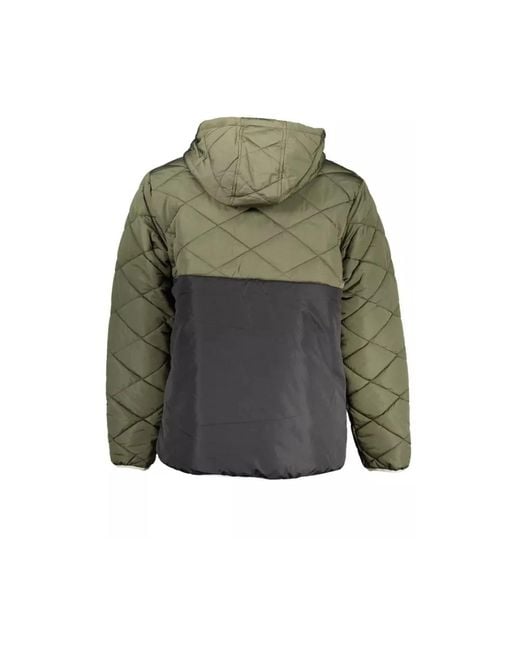 Giacca con cappuccio in poliestere verde uomo di Vans in Green da Uomo