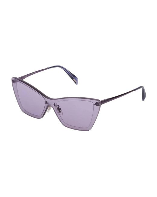Eleganti occhiali da sole viola in metallo con rivestimento antiriflesso di Police in Purple