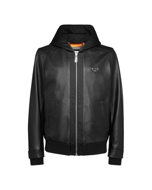 Leather Jackets Philipp Plein de hombre de color Black