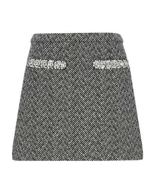 Self-Portrait Gray Short Skirts
