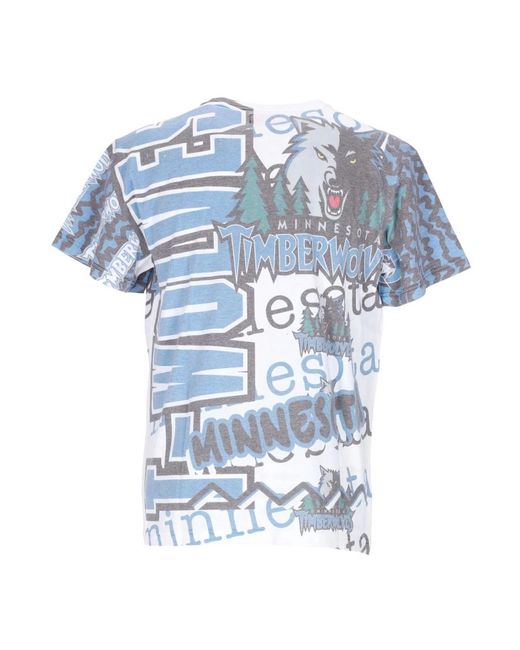 Mitchell & Ness Nba Jumbotron 2.0 Tee Minnesota Timberwolves in het Blue voor heren