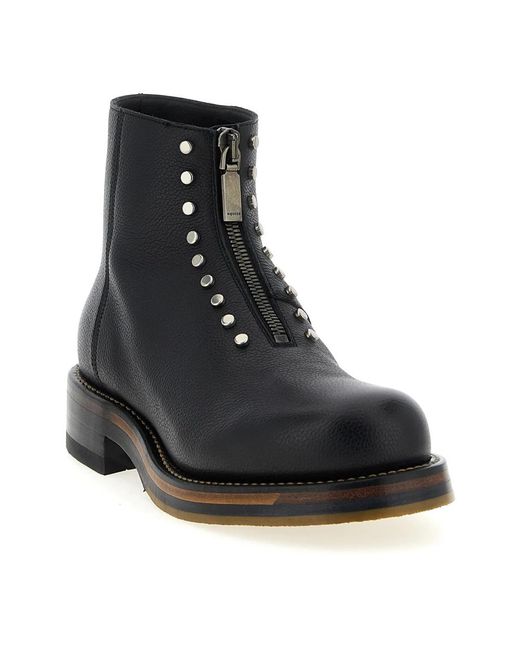 McQueen Black Ankle Boots for men
