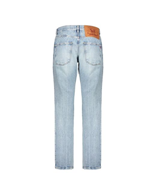 DIESEL Blue Straight Jeans for men