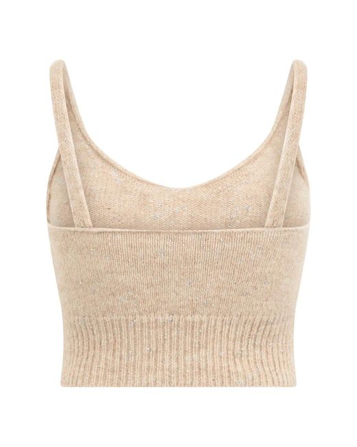 Peserico Natural Sleeveless Tops