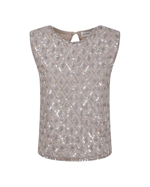 Sleeveless Tops P.A.R.O.S.H. de color Gray