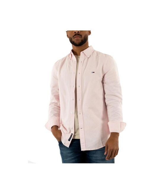Casual Shirts di Tommy Hilfiger in Pink da Uomo