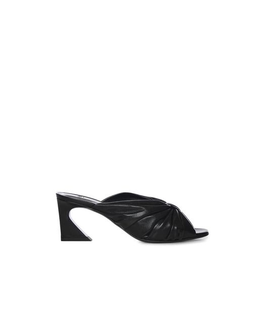 Fendi Black Heeled Mules