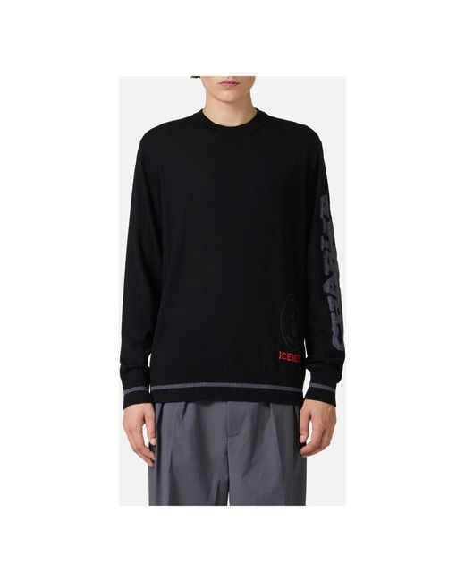 Round-Neck Knitwear di Iceberg in Black da Uomo