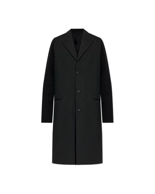 DIESEL Black Single-Breasted Coats for men