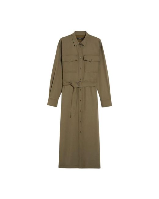 Weekend by Maxmara Green Grünes Wollmischung Maxikleid