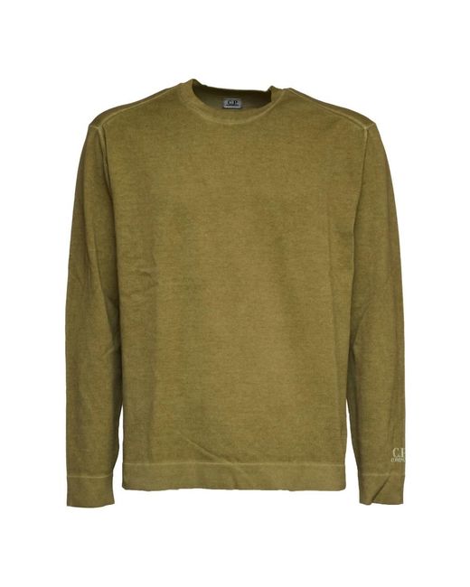 C P Company Green Round-Neck Knitwear for men