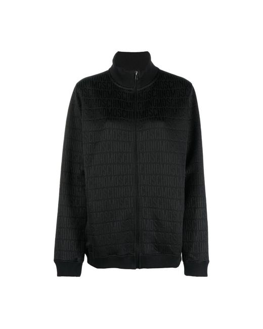 Moschino Hoodies & Sweatvesten ,Zwart ,Zip-Through in het Black voor heren