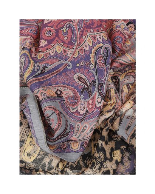 Etro Brown Winter Scarves for men