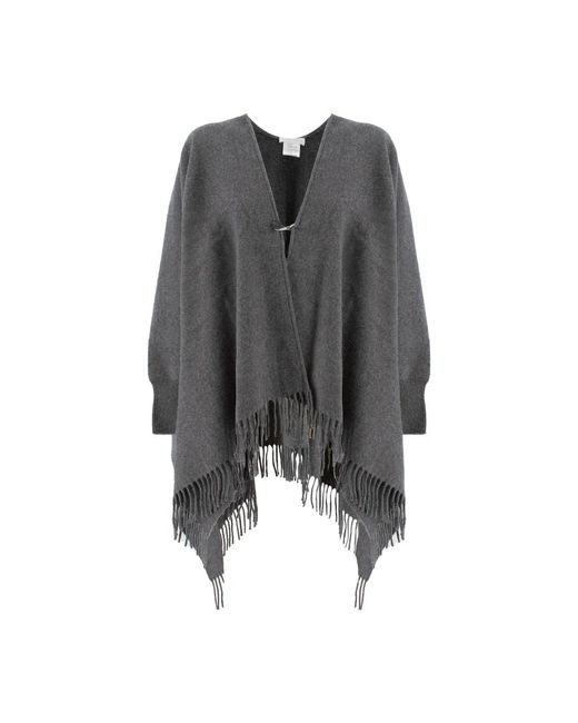 Le Tricot Perugia Gray Ponchos