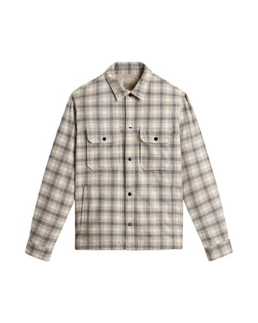 Woolrich Beiger Mantel Mit Klappentaschen in Gray für Herren