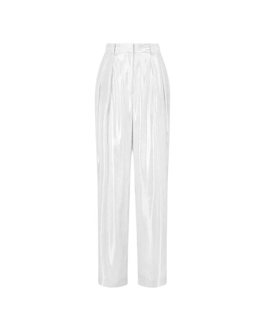 Pantaloni larghi plissettati di Staud in White