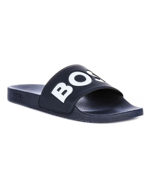 HUGO Blue Sliders for men