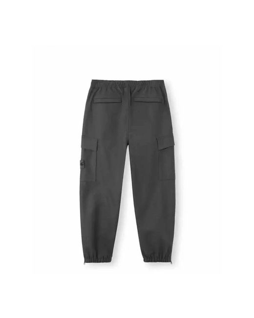 Stone Island Gray Wide Trousers for men