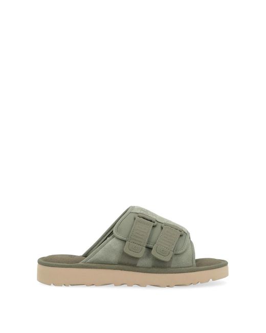 Ugg Schoenen ,Groen ,Suède Groene Suède Band Sandaal in het Green voor heren