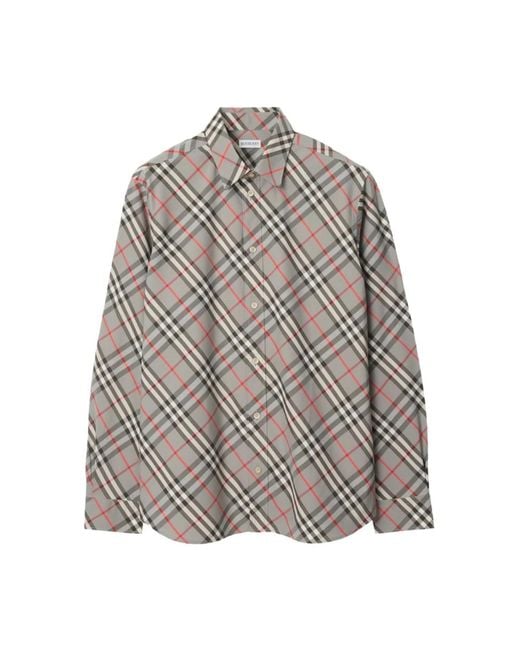 Burberry Grijze Casual Overhemden in het Gray voor heren