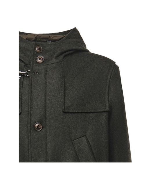 Fay Green Single-Breasted Coats for men