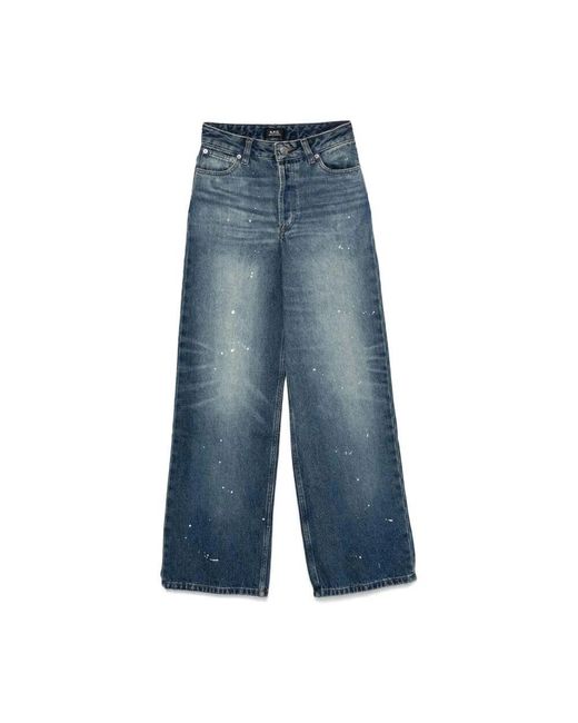 A.P.C. Blue Wide Jeans