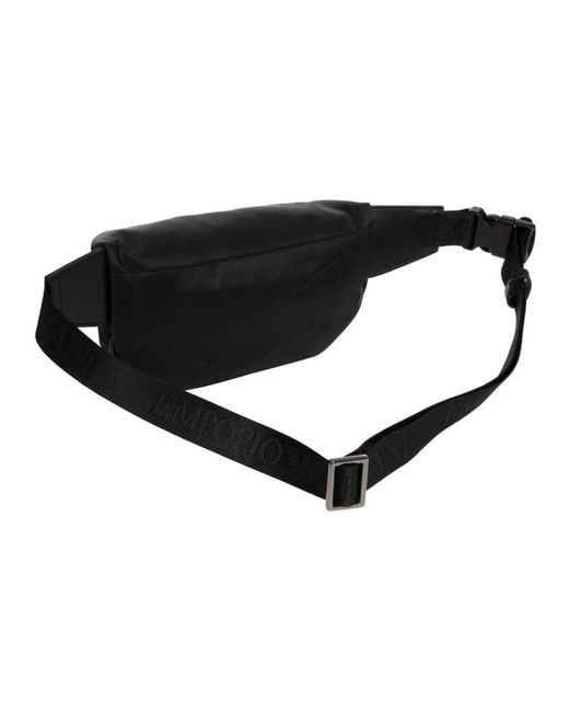 Emporio Armani Black Belt Bags for men