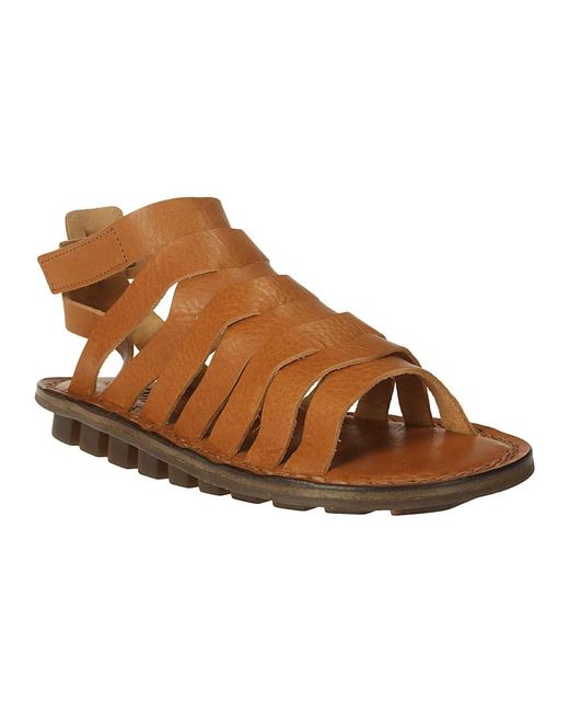 Trippen Brown Flat Sandals