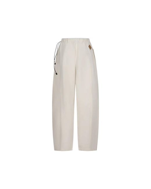 Haikure White Wide Trousers