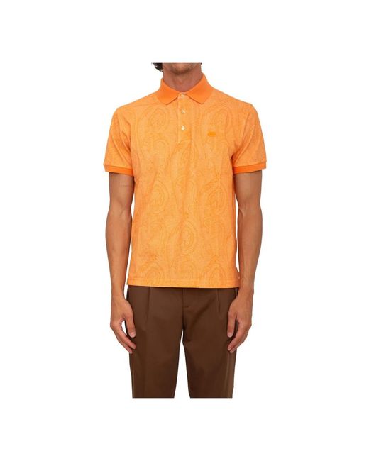 Etro Roma Polo in het Orange voor heren