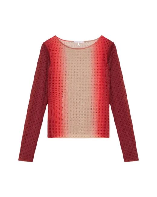 Patrizia Pepe Red Elegantes Langarm--Top