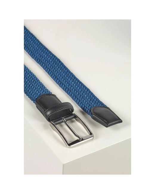 Howard London Accessoires ,Blauw ,Leer Gevlochten Riem Marvin in het Blue voor heren