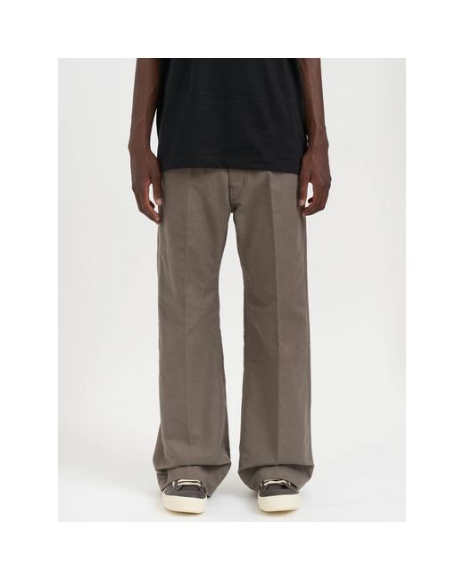 Wide Trousers di Rick Owens in Gray da Uomo