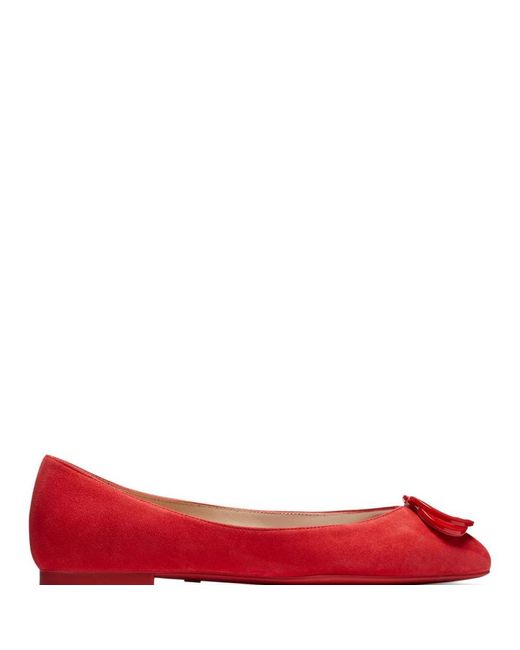 Stuart Weitzman Red Ballerinas