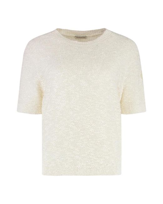 Moncler Round-Neck Knitwear in het White