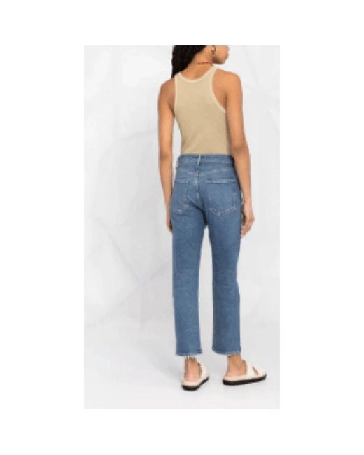 Citizens of Humanity Blue Cropped Jeans