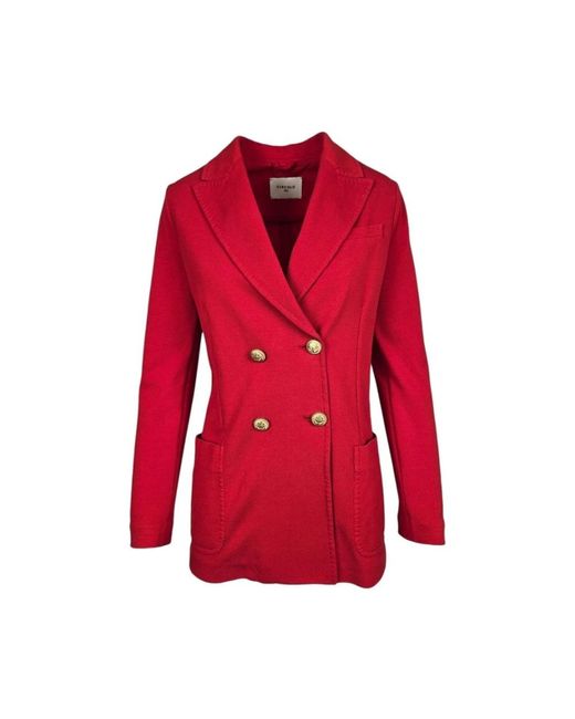 Double-Breasted Coats di Circolo 1901 in Red