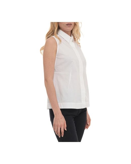 Fay Mouwloze Blouse in het White