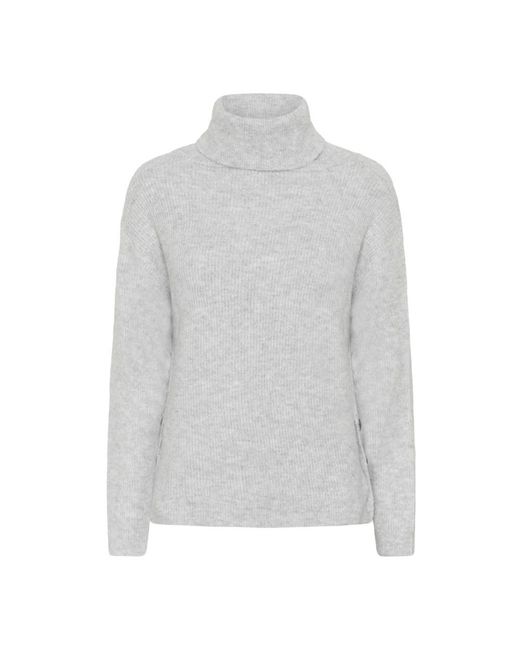 Cream Truien & Vesten ,Grijs ,Leer Coltruien in het Gray