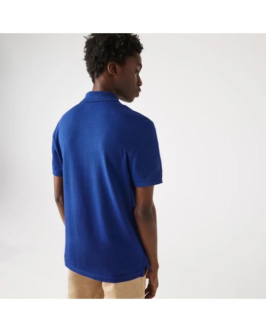 Lacoste Slim fit piqué polo shirt in Blue für Herren