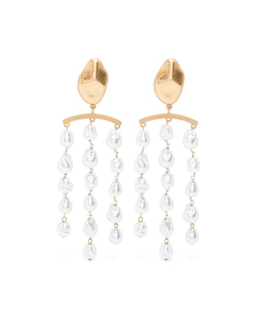 Cult Gaia White Perlenkette Ohrringe Set