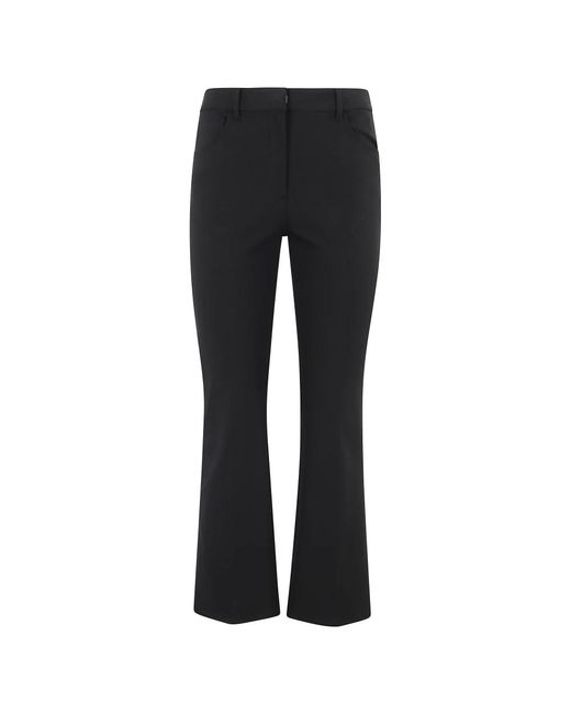 Theory Black Wide Trousers