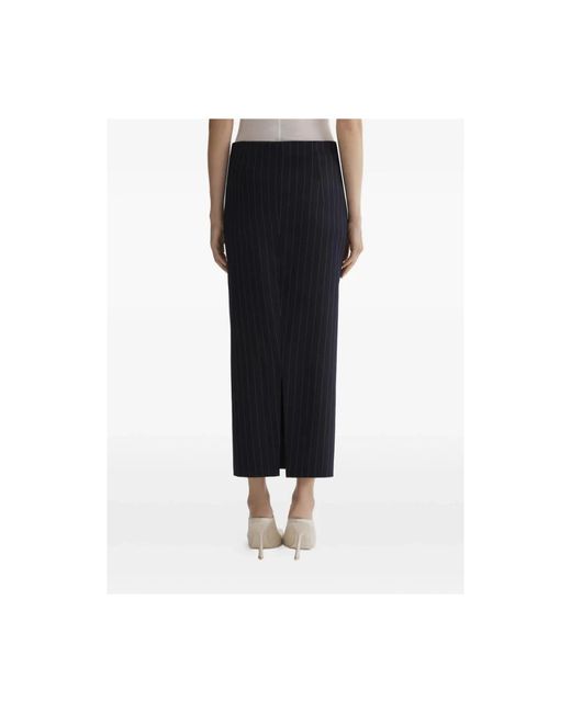 Mugler Pinstriped Split Rok in het Black