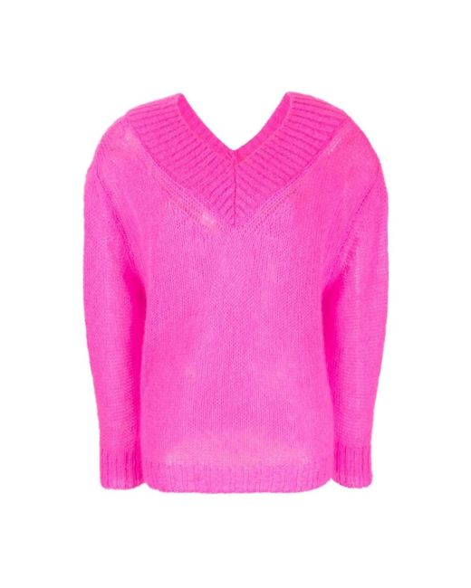 Forte Forte Pink V-Neck Knitwear