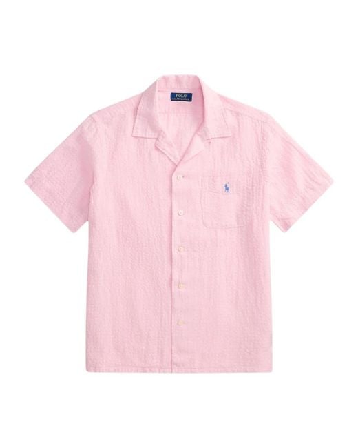 Ralph Lauren Pink Short Sleeve Shirts for men