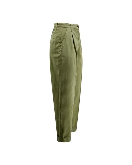 Etro Green Straight Trousers