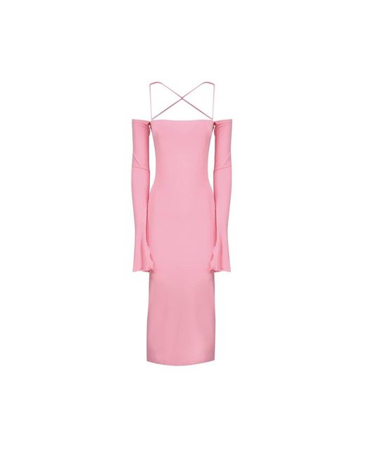 ANDAMANE Pink Midi Dresses