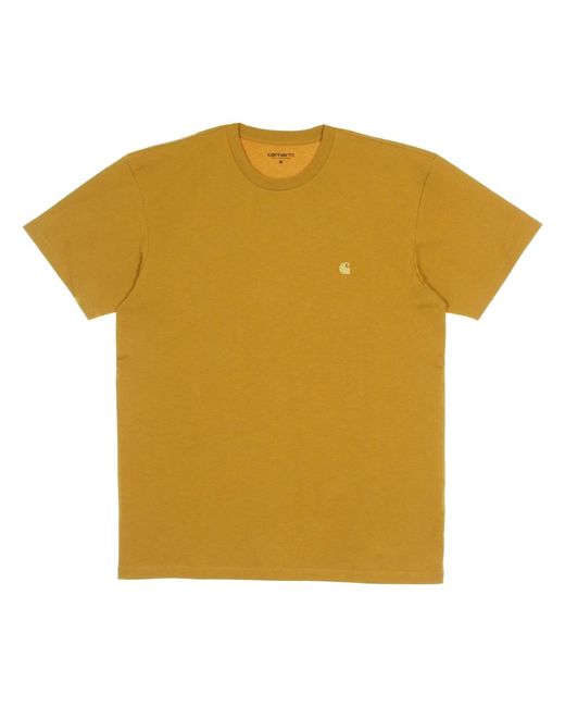 Carhartt T-Shirt Met Korte Mouwen En Ronde Hals in het Yellow voor heren